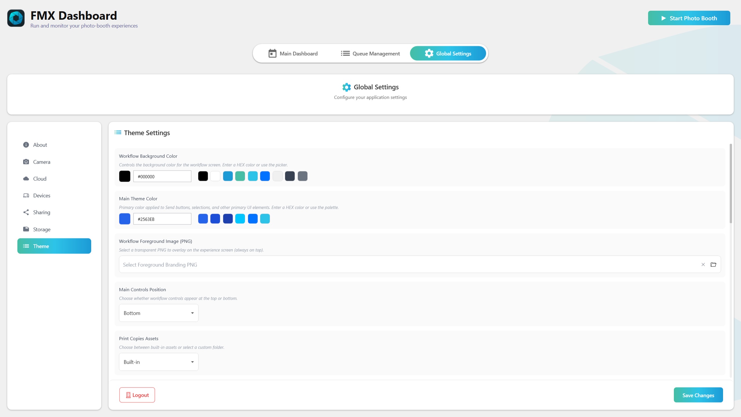 Theme Tab